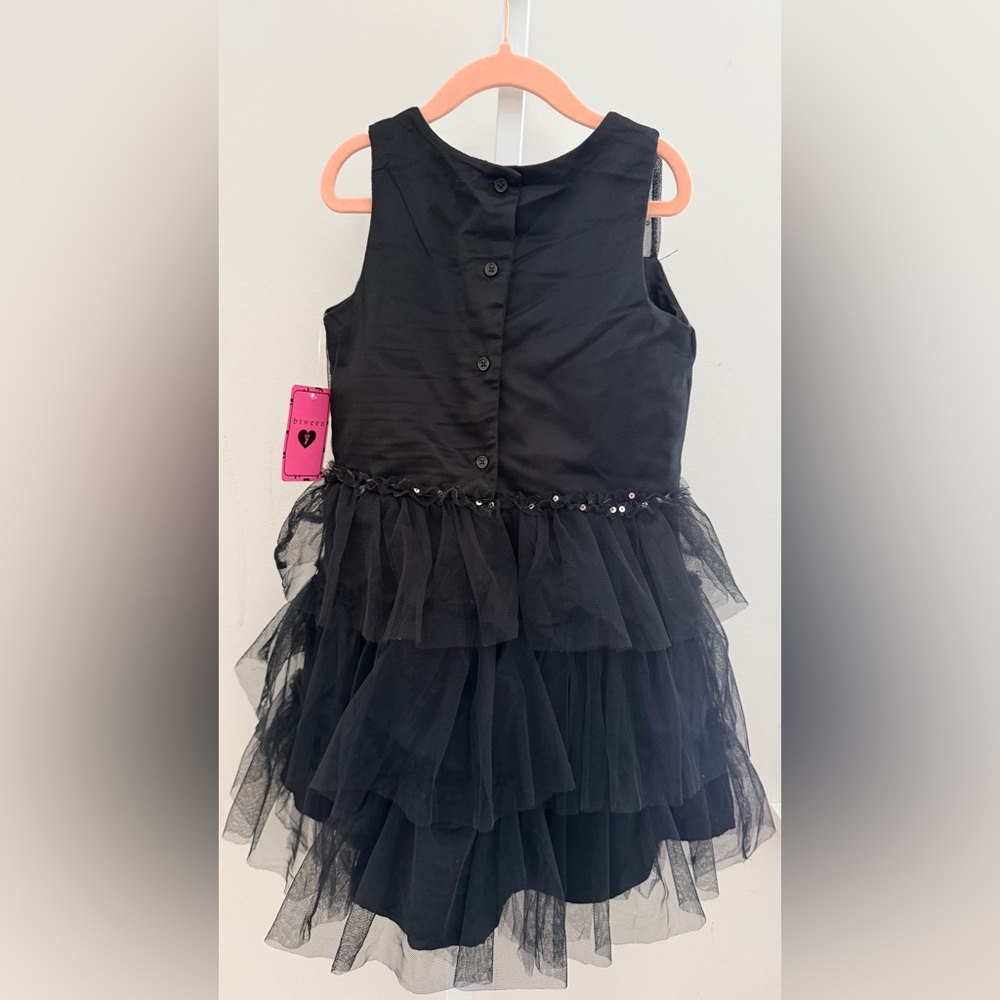 btween Black Velvet Dress With Polka Dot Tulle Skirt size‎ 7 - Picture 7 of 7
